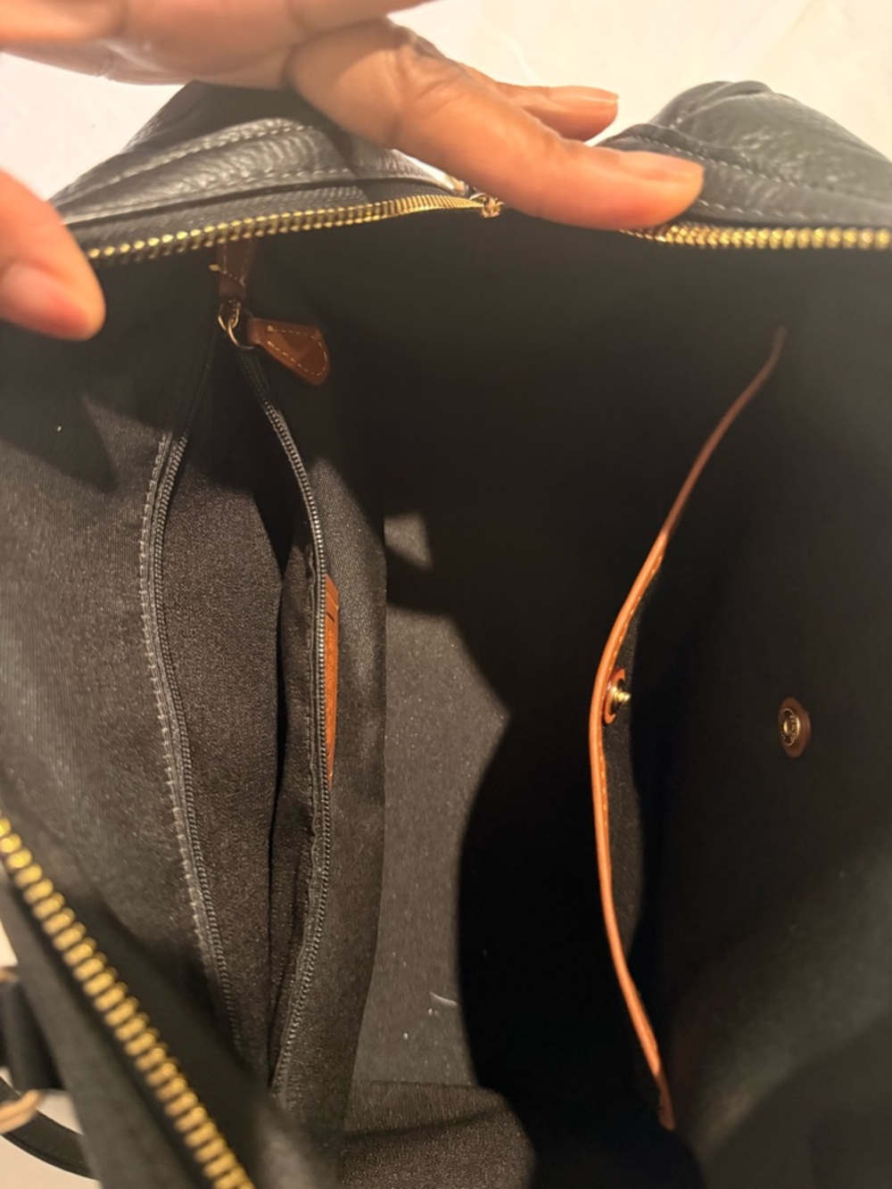 Coach Black Embossed Large Rowan Signature Satchel with Removable Strap - Picture 3 of 4
